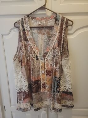 POL Boho Patchwork Camisole